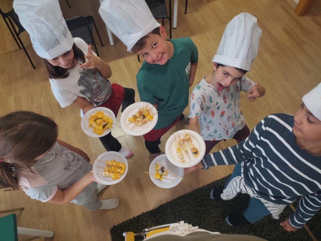 cocinando en inglés con los alumnos